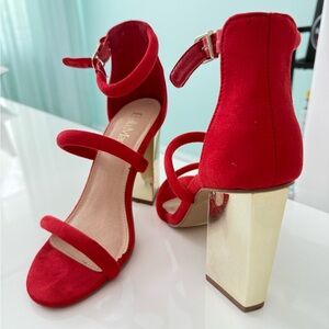 Red and Gold Heels